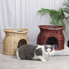 Maison en Rotin 2 Niveaux pour Chat – Lit & Griffoir 🐾 PawFectly