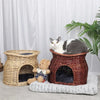 Maison en Rotin 2 Niveaux pour Chat – Lit & Griffoir 🐾 PawFectly