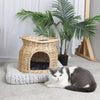 Maison en Rotin 2 Niveaux pour Chat – Lit & Griffoir 🐾 PawFectly