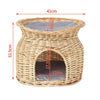 Maison en Rotin 2 Niveaux pour Chat – Lit & Griffoir 🐾 PawFectly