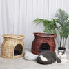 Maison en Rotin 2 Niveaux pour Chat – Lit & Griffoir 🐾 PawFectly