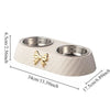 Gamelle Double Luxe Pipitao – Bols Inox avec Support Élégant Motif Nœud Papillon 🐾 PawFectly