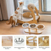 Gamelle 3 en 1 pour Chat – Bols Inclinés & Support Bois 🐾