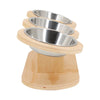 Gamelle 3 en 1 pour Chat – Bols Inclinés & Support Bois 🐾