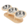 Gamelle 3 en 1 pour Chat – Bols Inclinés & Support Bois 🐾