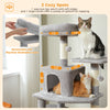 Arbre à Chat XXL – Griffoirs en Sisal, Hamac Spacieux, Plates-formes Rembourrées & Condos pour Chats d’Intérieur 🐾