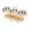 Gamelle 3 en 1 pour Chat – Bols Inclinés & Support Bois 🐾