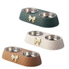 Gamelle Double Luxe Pipitao – Bols Inox avec Support Élégant Motif Nœud Papillon 🐾