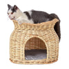Maison en Rotin 2 Niveaux pour Chat – Lit & Griffoir 🐾 PawFectly