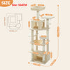 Arbre à Chat XXL – Griffoirs en Sisal, Hamac Spacieux, Plates-formes Rembourrées & Condos pour Chats d’Intérieur 🐾