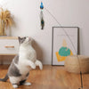 Jouet Plumeau Interactif pour Chat – Oiseau Coloré avec Clochette 🐾🪶