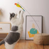 Jouet Plumeau Interactif pour Chat – Oiseau Coloré avec Clochette 🐾🪶